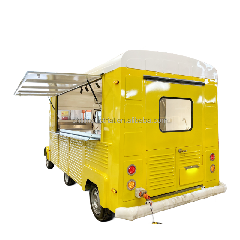 Vans Customized Water Tanks Welded Multifunctional Mobile Fast Food Truck Aluminum Electric Cart Hair Salon Bus Pet Truck Crepe