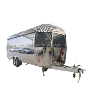 Market Stalls Stainless Steel Airstream Food Van Icecream Snack Machines Car Mobile Churros Bus Wine Truck Beverage Cart