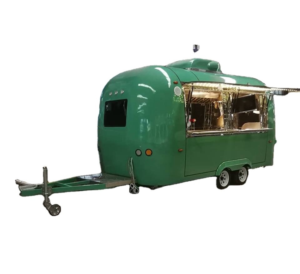 Custom Mobile Kitchen Fast Food Catering Trailer Fully Equipped Coffee Bar Ice Cream Car Airstream Food Truck for Sale