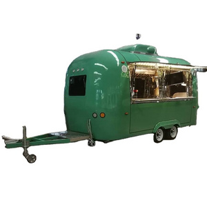 Custom Mobile Kitchen Fast Food Catering Trailer Fully Equipped Coffee Bar Ice Cream Car Airstream Food Truck for Sale