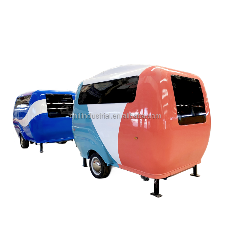 Ice Cream Mobile Truck Cart Fast Food Trailer with Equipment Vending Van Catering Fully Equipped Concession Small Street