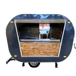 Custom Beach Mobile Bar Cater Trailer Food Track Remorque Fast Food Truck with Oven Fryer Coffee Truck Mobile Restaurant