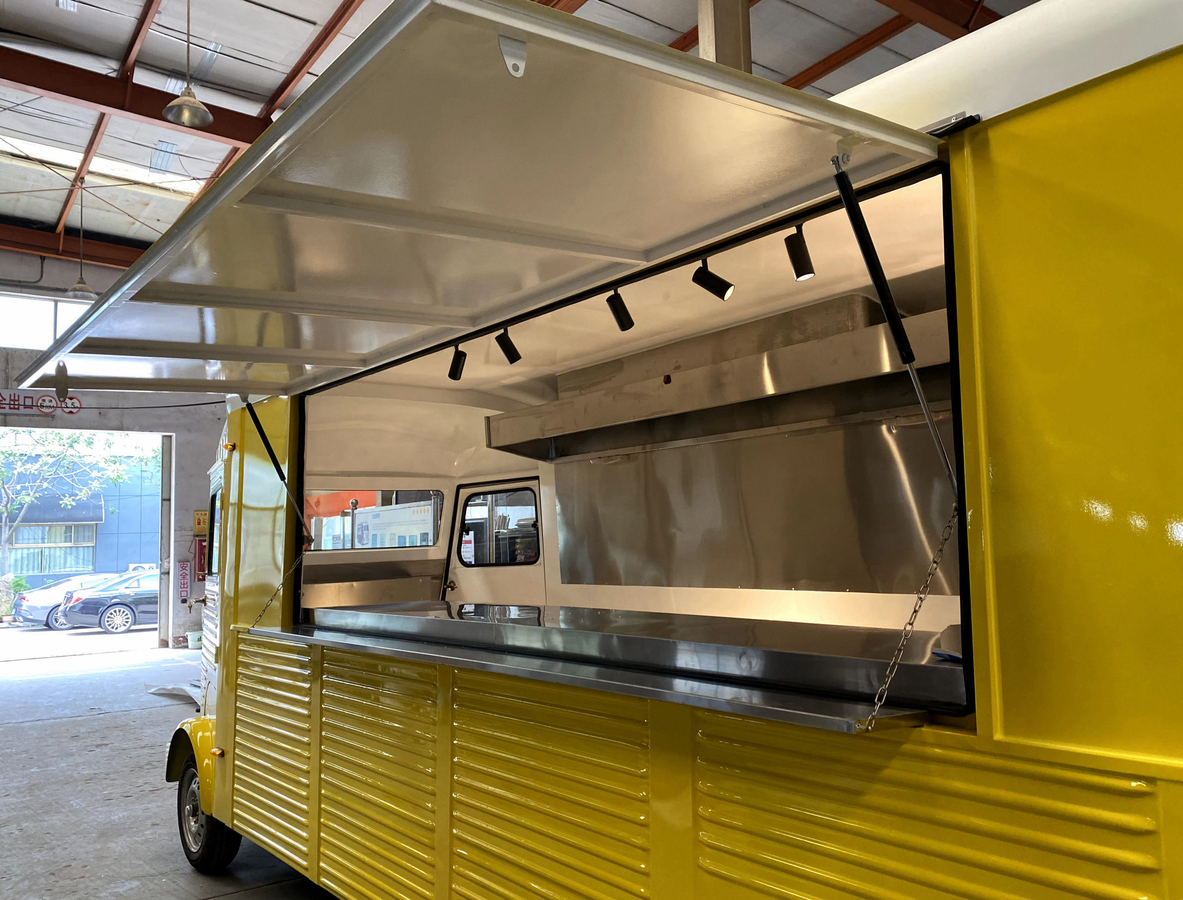 Street Food Carts Kiosk Stands for Soft Ice Cream Machine Teardrop Camper Trailers Aluminum Customized Water Tanks Food Serving