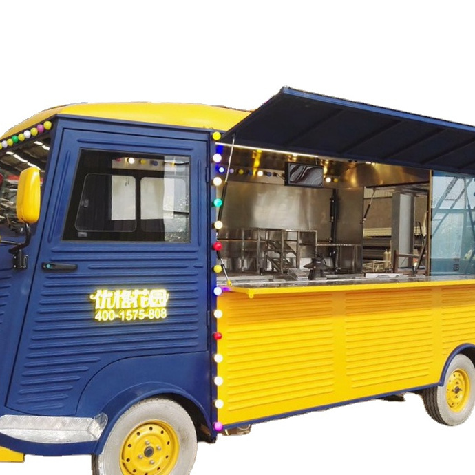 Street Food Carts Kiosk Stands for Soft Ice Cream Machine Teardrop Camper Trailers Aluminum Customized Water Tanks Food Serving