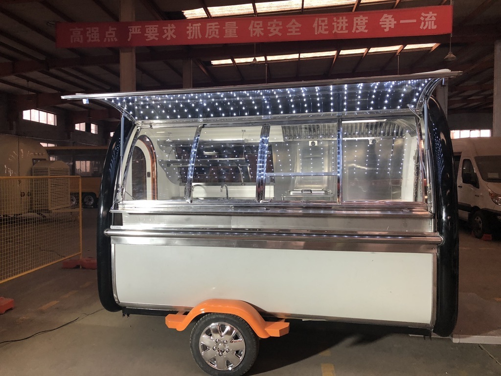 Mobile Crepe Cart Street Food Vending Kiosks Customized Restaurante Other Hotel & Restaurant Supplies Fiberglass Brazil Bbq Cart