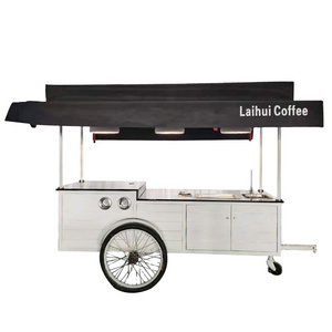 Electric Mobile Coffee Bike for Sale CE approved Food Tricycle Customized Commercial Hot Dog Vending Cart