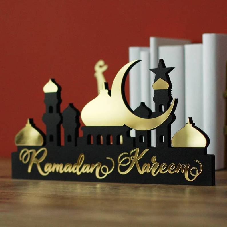 Gold Black Ramadan Mubarak Gift Ramadan Decor Eid Gifts Islamic Table Decor Eid Decor