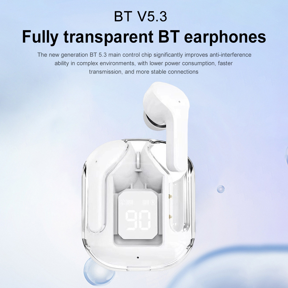 2024 New Electronics Gaming TWS Headphones BT Audifonos Transparent Clear Crystal Earbuds Air31 Business ENC Wireless Earphones