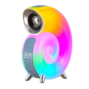 Trending Dropshipping Products 2023 New Arrivals Music Subwoofers Party Speaker Alarm Clock RGB APP Control Conch Smart Speakers