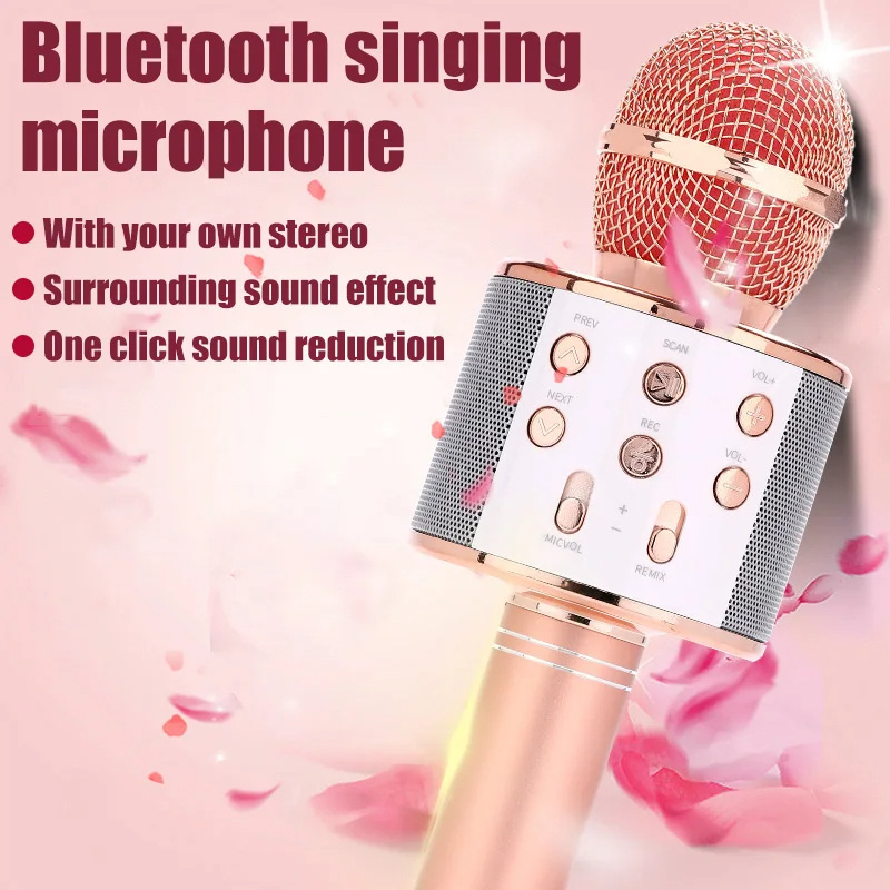 Trending 2024 New Portable Professional Mic Podcast Equipment Handheld Microphones with Speaker KTV Karaoke Wireless Microphone