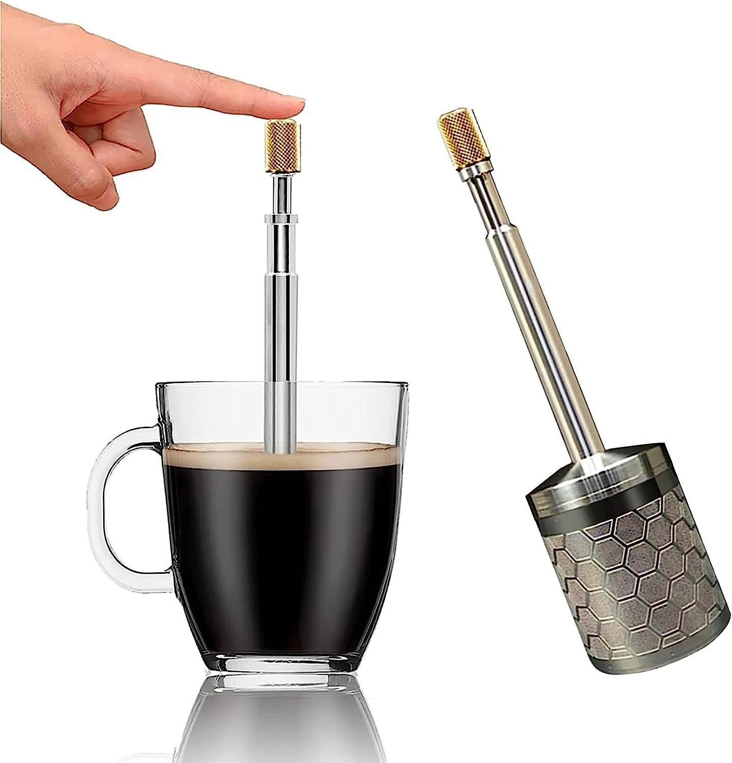 High Quality Portable Convenient New Arrival Dropshipping Final Press 304 Stainless Steel Manual Infuser Push Tea Coffee Filter