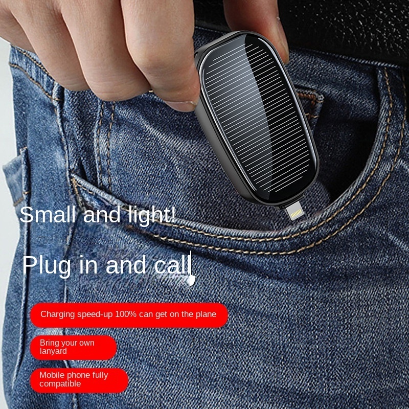 2024 Trending New Pocket Portable Power Stations Keychain Emergency Fast Phone Charger With Lithium Ion Battery Solar Power Bank