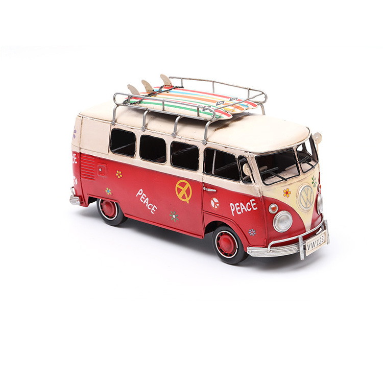 1:18 diecast metal model car kit mini double-decker school bus model toys for kids