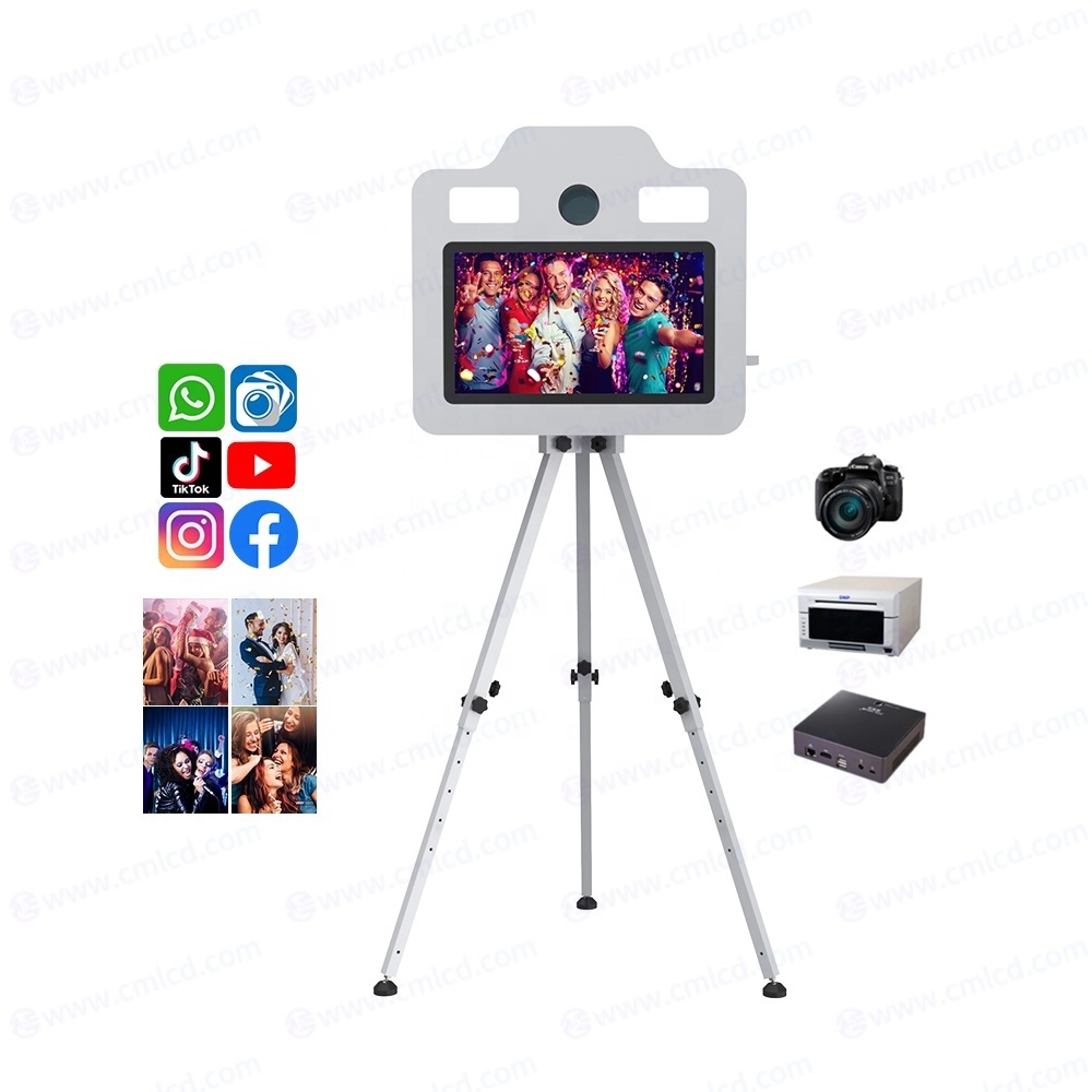 Portable 21.5 Inch Instant DSLR Camera DNP620 Printer Adapted Photobooth For Party Wedding Selfie Photo Booth Box