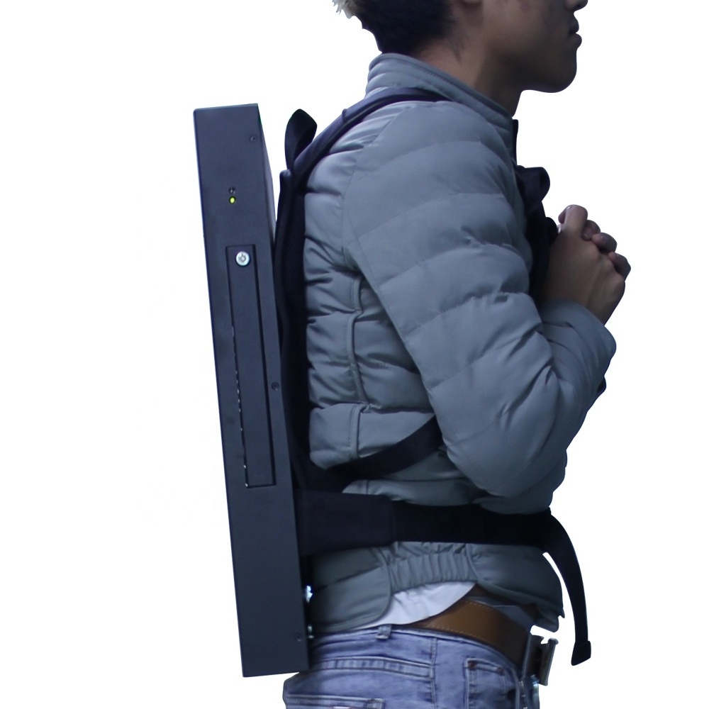 24 Inch Vertical Portable Human Walking Backpack LCD Digital Advertising Display Board with GPS