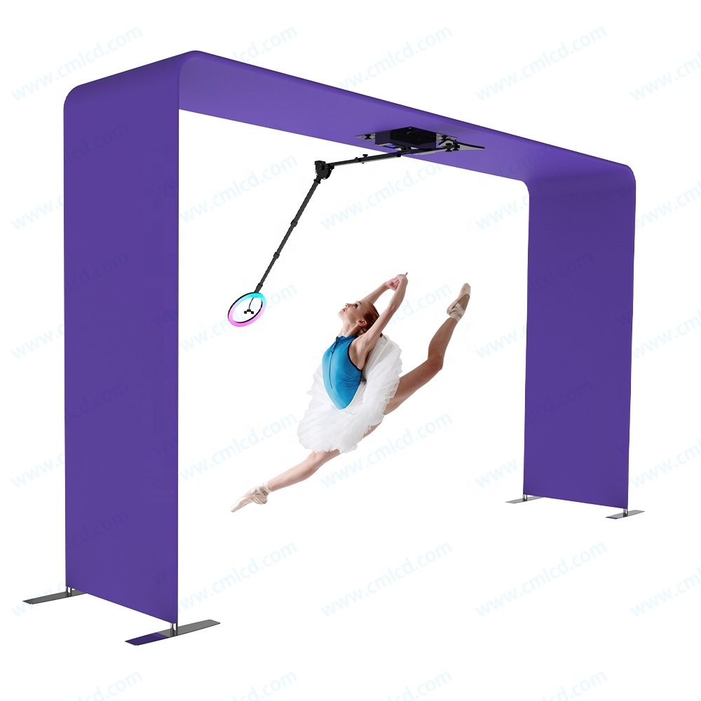 Easy 360 Photobooth with Software Rotating Machine Selfie Automatic 360 Video Booth Photoboothwith Flight Case