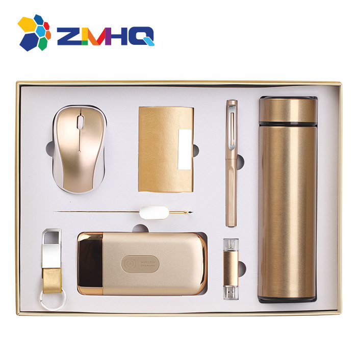 Vacuum Cup + USB Flash Drive +Pen + Power Bank + Key Chain + Name Card Holder + Mouse + Bookmark Wedding Giveaways Gifts