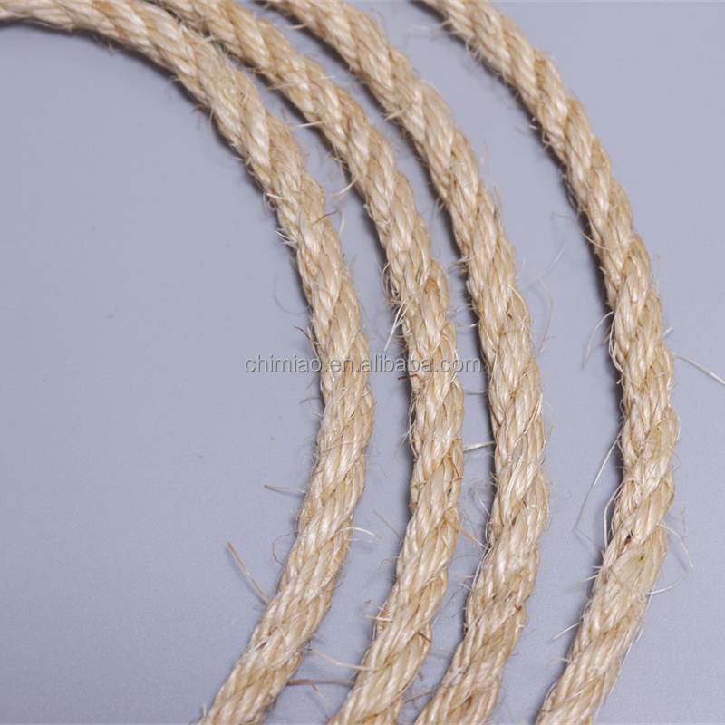 100% Natural Jute Twisted Rope  Cord 1mm~50mm sisal packaging rope