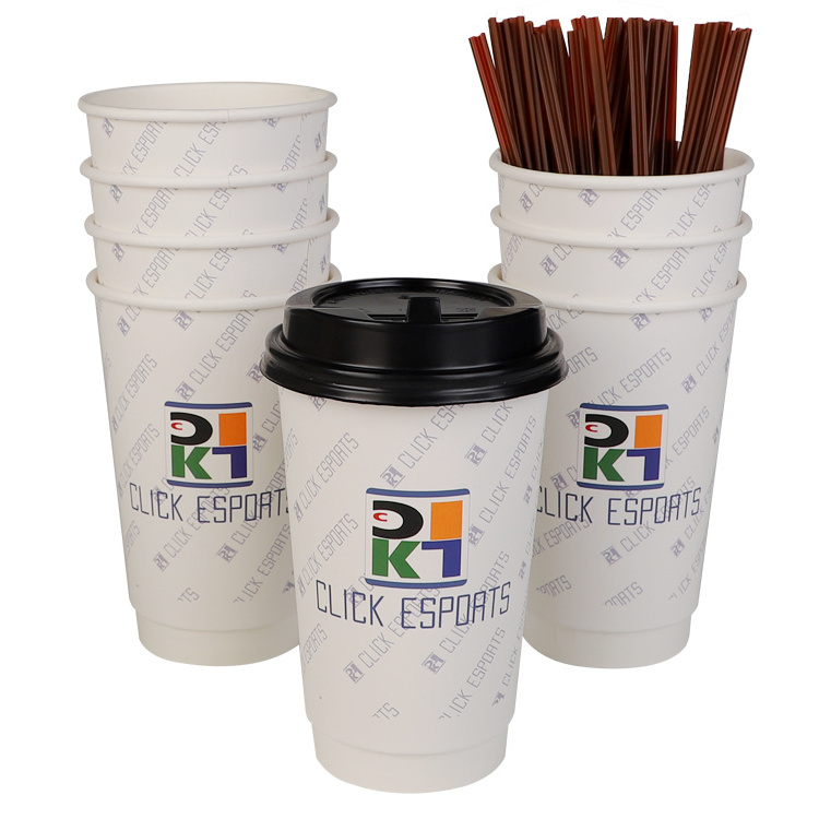 Wholesale Printing 8oz 12oz 16oz Single Wall Disposable Paper Cups customized hot coffee paper cup with sleeves and lid