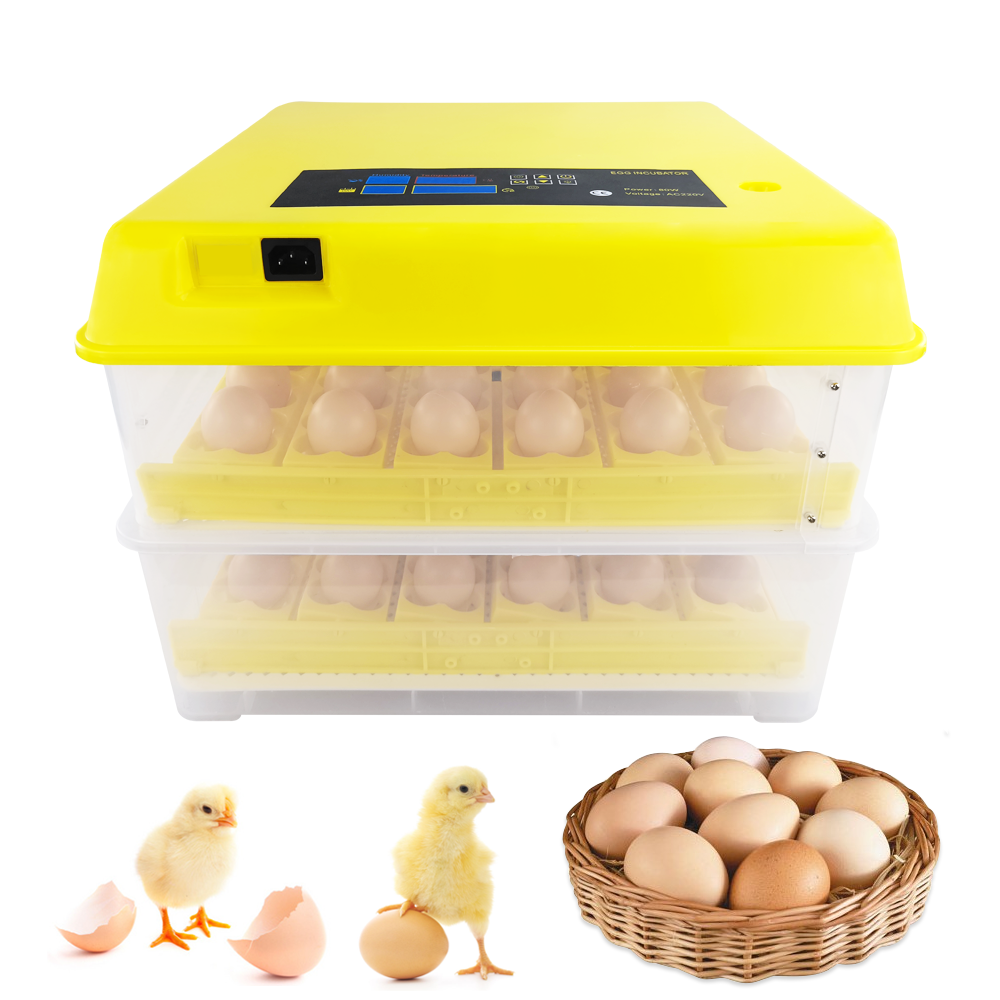 Newest 72 parrot quail bird egg incubator automatically eggs for sale