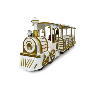 Amusement park rides electric tourist trackless train for sale