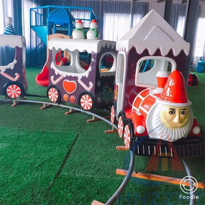 Fiberglass track train Christmas electric ride on train with tracks for entertainment center