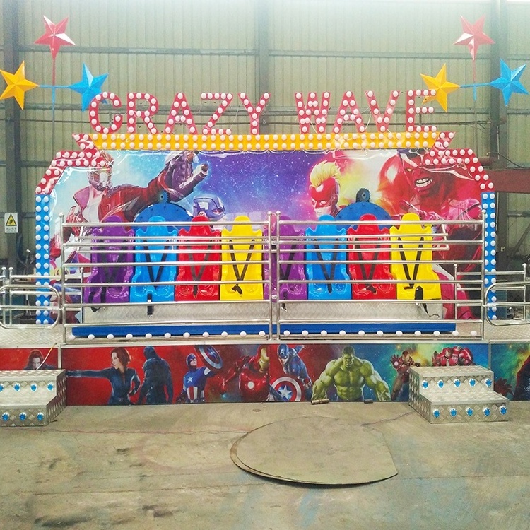 Carnival Game machine Trailer Amusement Ride Crazy Wave Portable Mini Miami Rides for sale