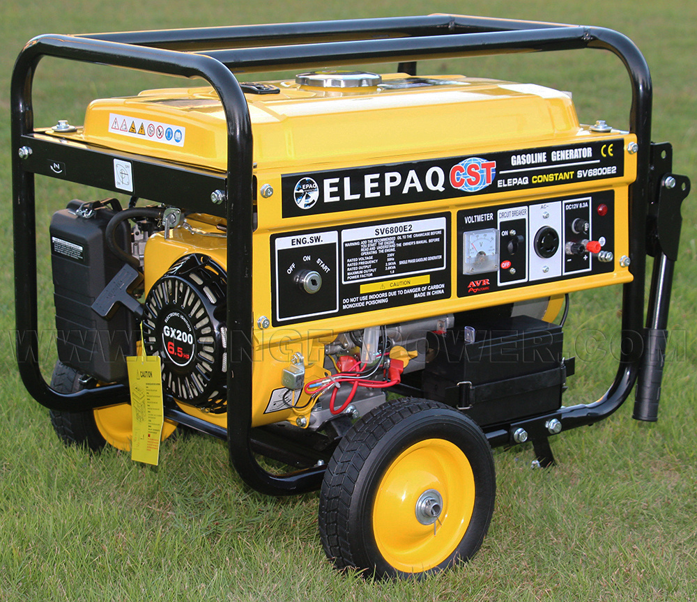 Soncap CE Portable 2.5kw 3kw 2.5kVA 3kVA 2.5 Kw 3 Kw 2.5 kVA 3 kVA 6.5HP Household Petrol ELEPAQ CST Generator with Frame