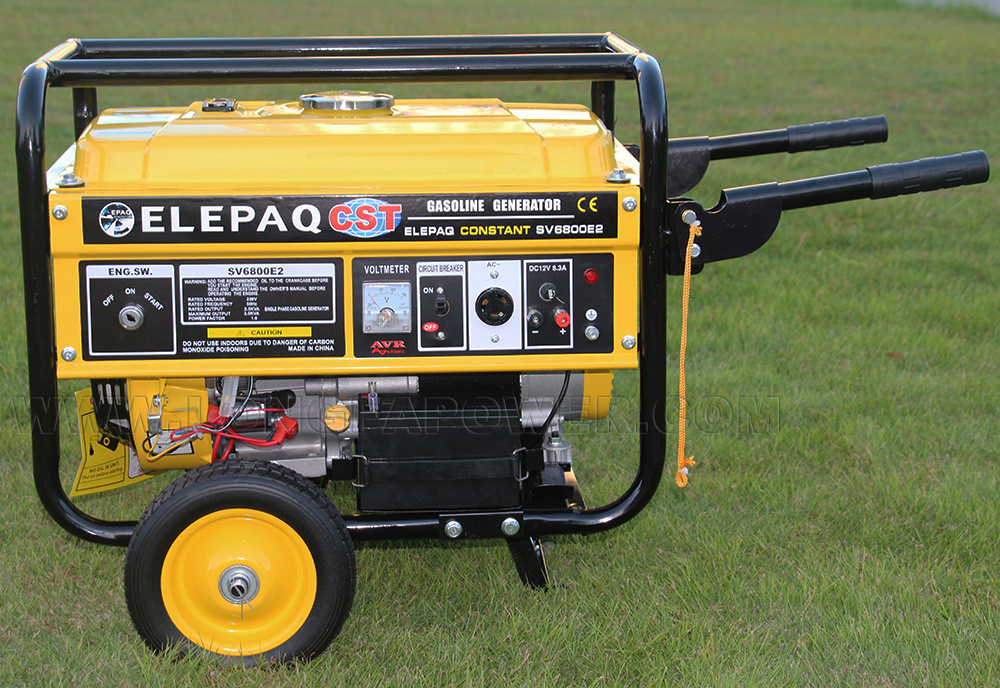 Soncap CE Portable 2.5kw 3kw 2.5kVA 3kVA 2.5 Kw 3 Kw 2.5 kVA 3 kVA 6.5HP Household Petrol ELEPAQ CST Generator with Frame