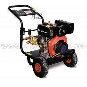 ELEMAX 170Bar 250Bar 3600Psi Diesel High Power Pressure Washer 3400RPM 10HP Diesel Engine Driven High Pressure Cleaner