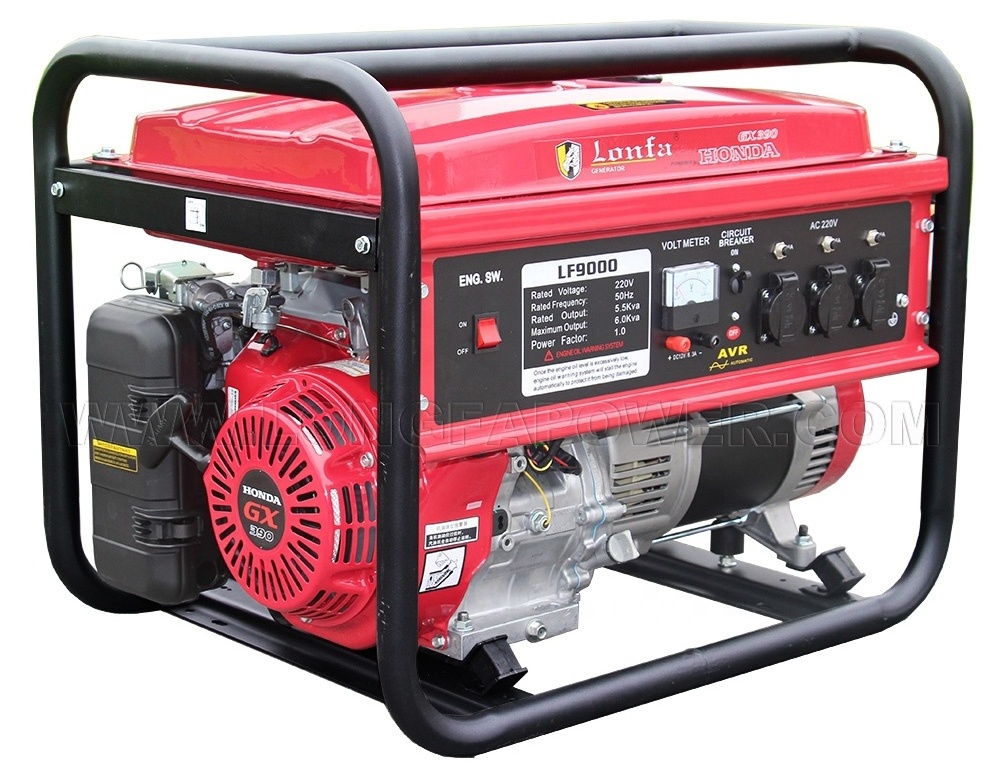 EPA Approval Factory Price 220V/50HZ 5KVA 6KVA 13HP 15HP Portable Petrol Gasoline Generator with Original Hondas Engine