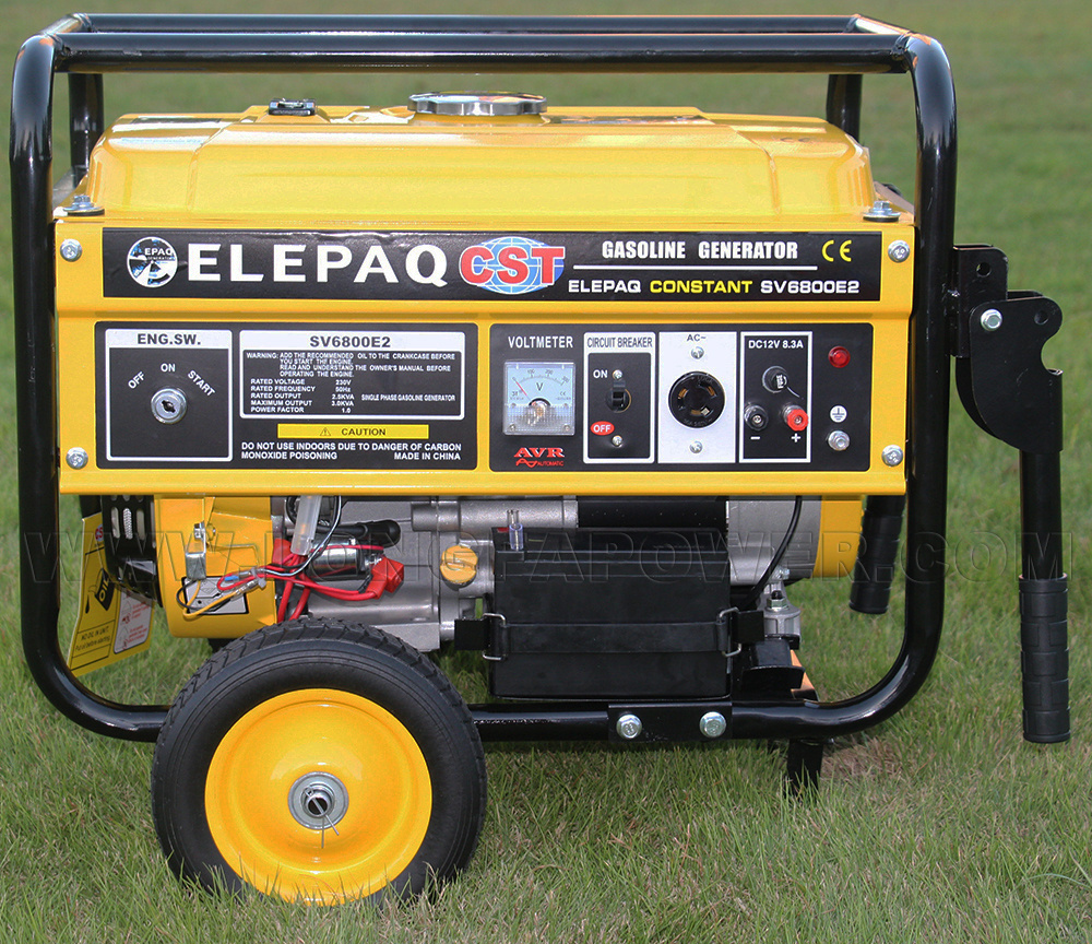 Soncap CE Portable 2.5kw 3kw 2.5kVA 3kVA 2.5 Kw 3 Kw 2.5 kVA 3 kVA 6.5HP Household Petrol ELEPAQ CST Generator with Frame