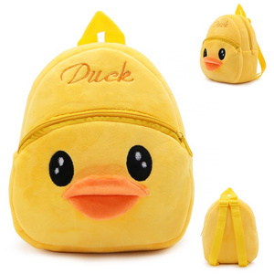 2022 Cartoon Kids Plush Lalafanfan Cafe Backpack Toy School Bag Baby Duck Backpack Lalafanfan Duck Backpack