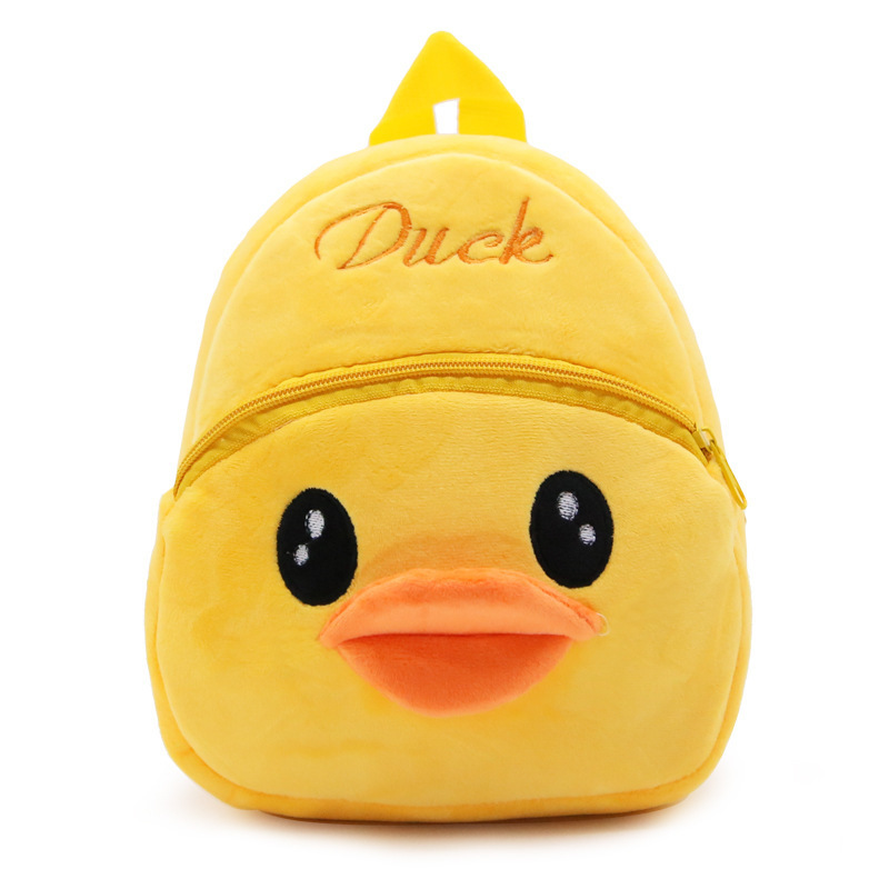 2022 Cartoon Kids Plush Lalafanfan Cafe Backpack Toy School Bag Baby Duck Backpack Lalafanfan Duck Backpack