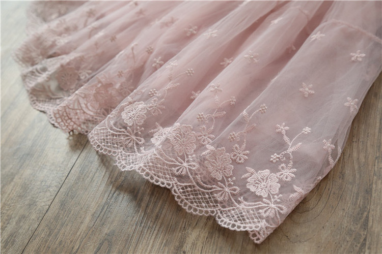 Autumn Winter Girls Dress Fashion Party Long Sleeves Lace Mesh Princess Dress Kids Dress For Baby Girls Clothing