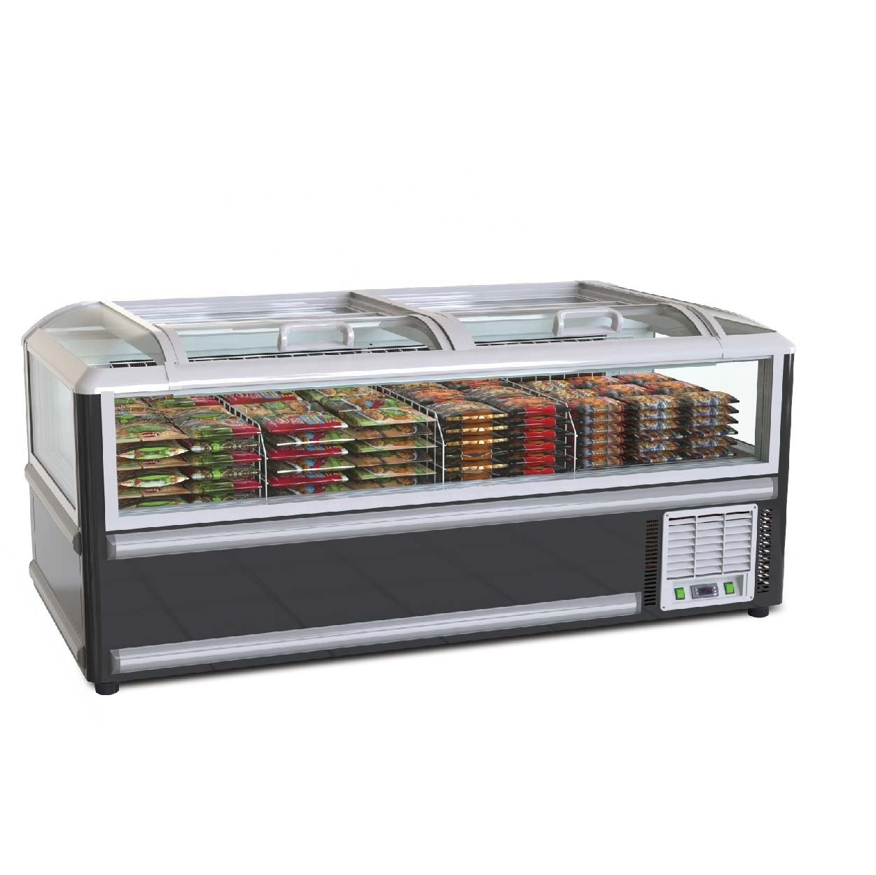 2021 Hot sale meat chiller display salad /fish/ food display freezer refrigerator for supermarket