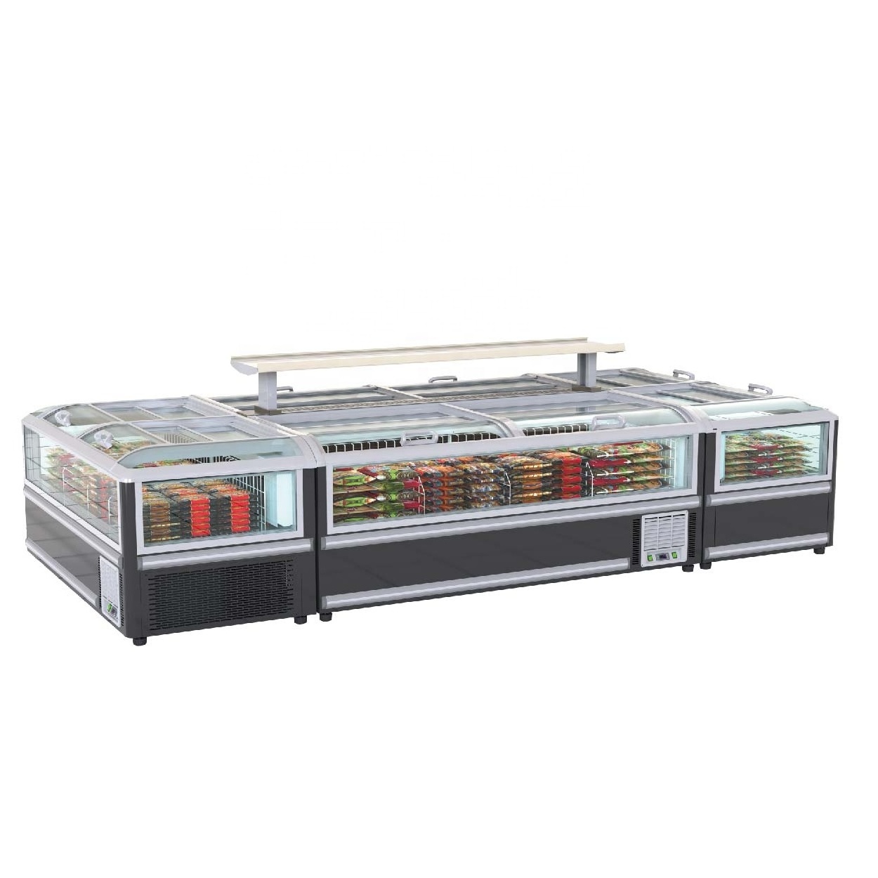 2021 Hot sale meat chiller display salad /fish/ food display freezer refrigerator for supermarket