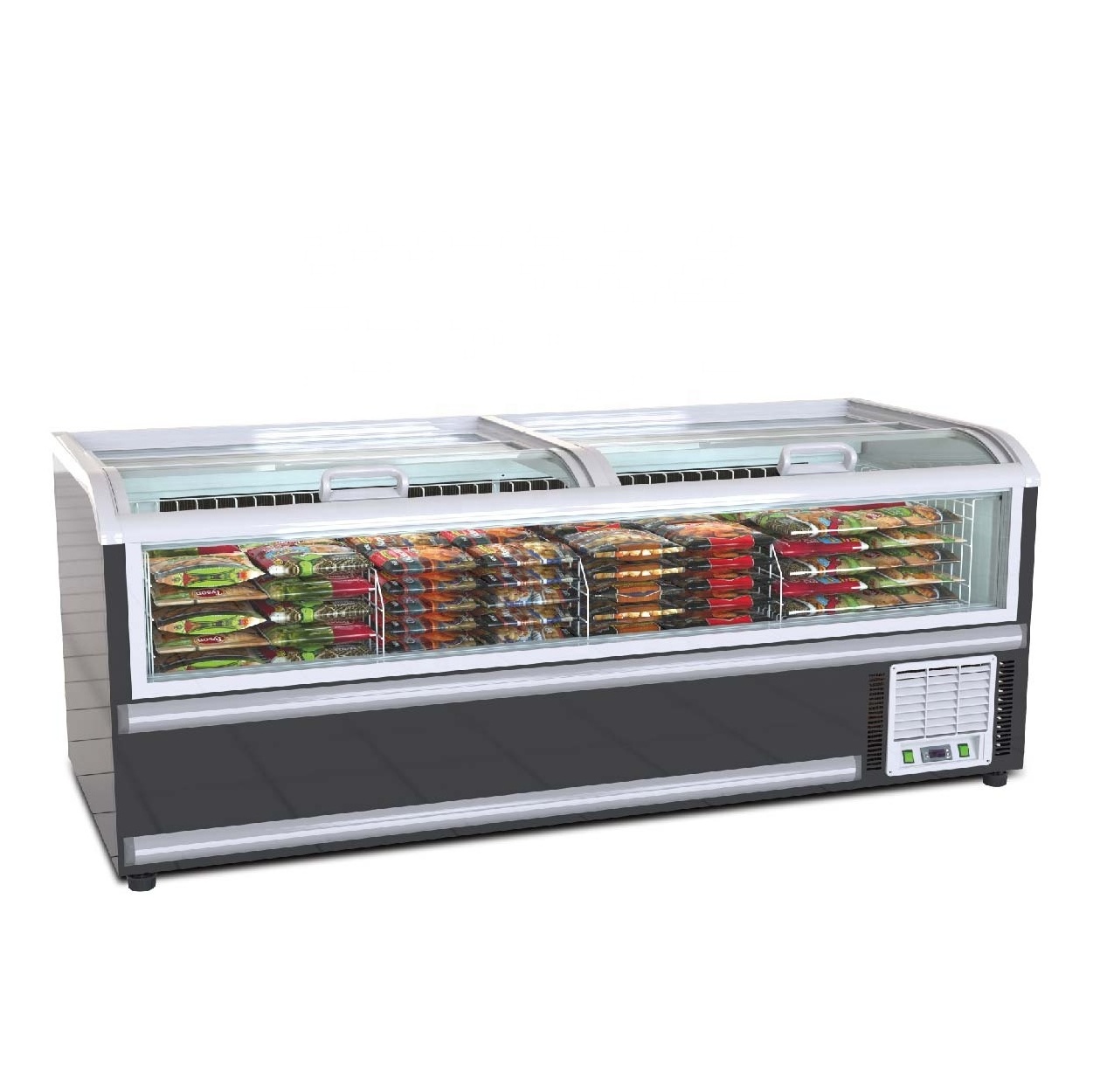 2021 Hot sale meat chiller display salad /fish/ food display freezer refrigerator for supermarket