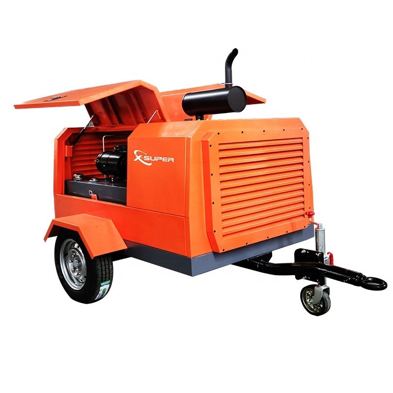 Drilling Rig Diesel Air Compressor Manufacturers Portable 15m3/min towable compressor diesel