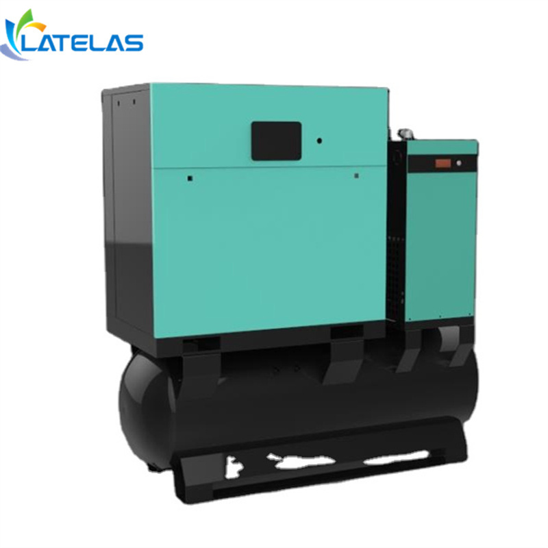 7.5kw 11kw 15kw 22kw 4 in 1 type Screw Air Compressor with big volume air tank