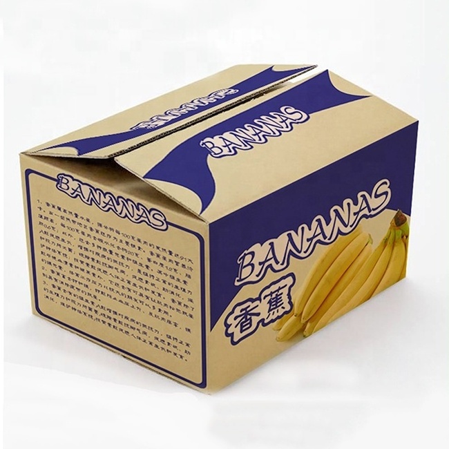 (BLF-GB1186) Customized banana fruit corrugated packaging carton box