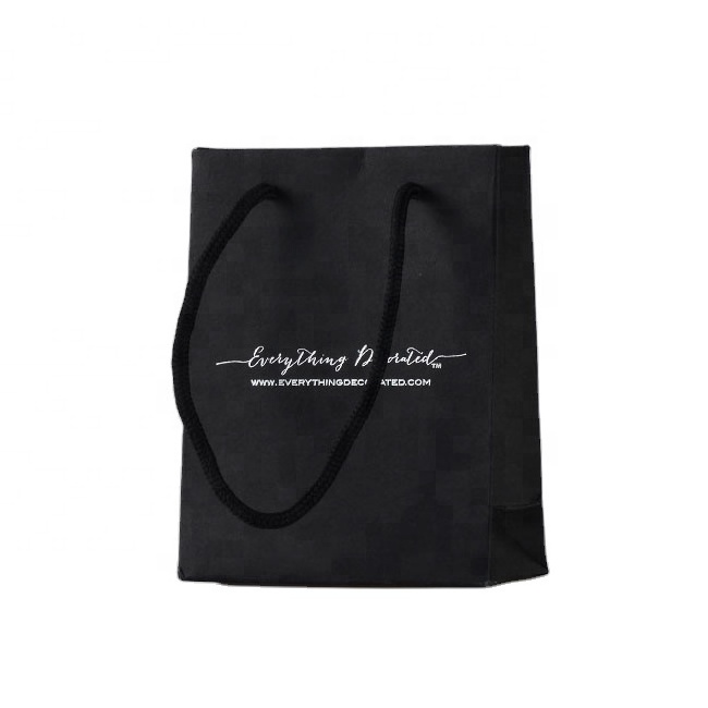 luxury black design custom paper bag for perfume paper bags to shopping