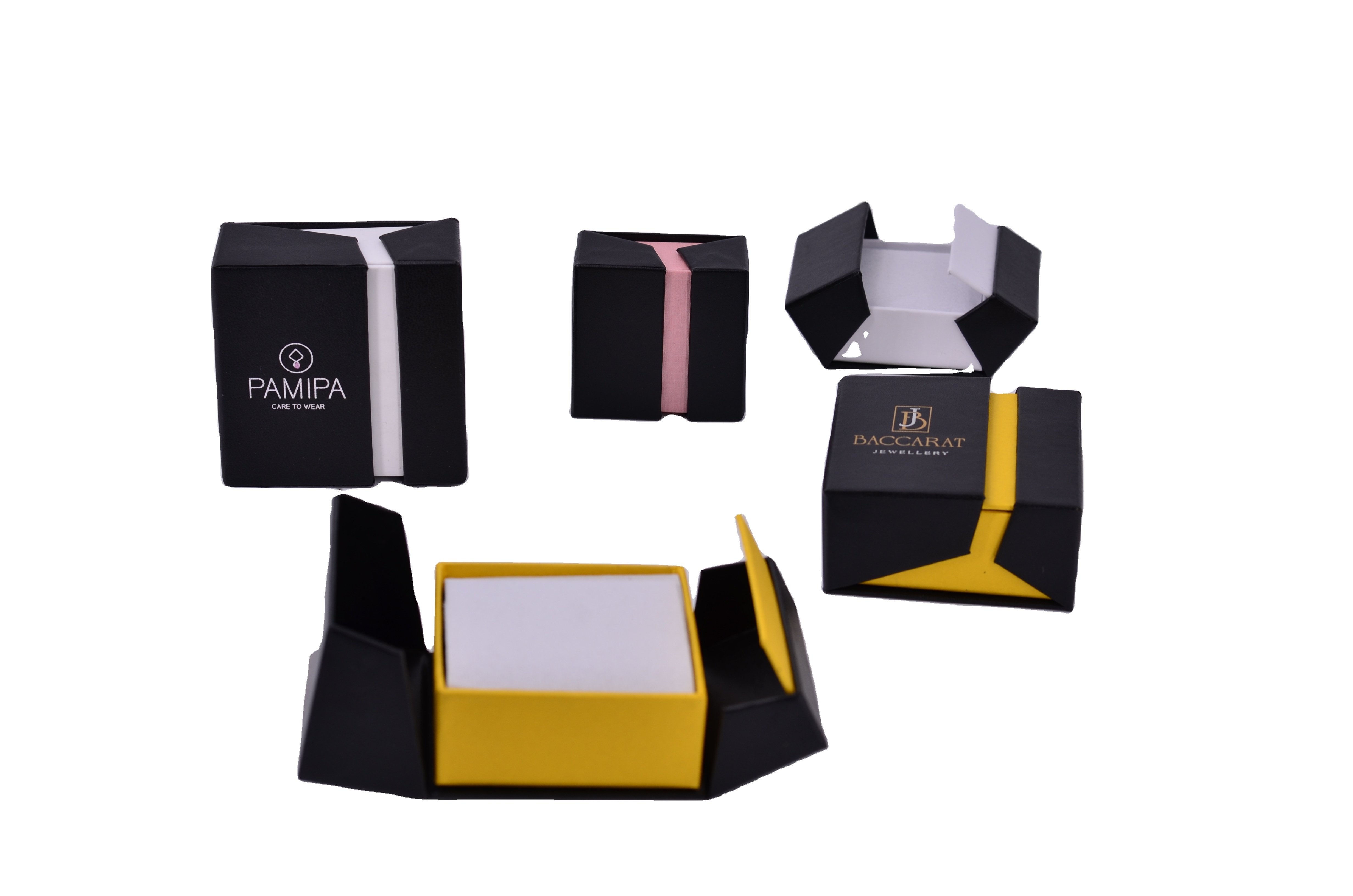 Unique special design jewelry paper gift box custom luxury rings earrings necklace bracelet packaging