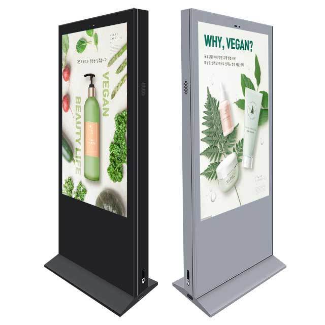 Bus Station 43/ 49/ 55/ 65 Inch LCD Screen Floor Standing  Display Digital Signage Totem Outdoor Advertising Equipment