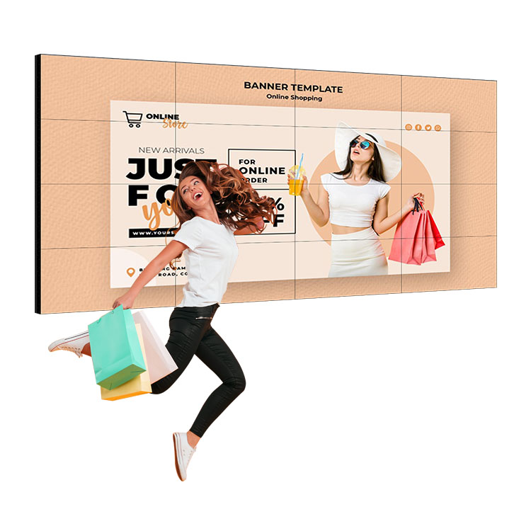 3x3 Narrow Bezel 4k LCD Video Wall Big Advertising Screen 55inch Indoor LCD Video Wall For Advertising Display Screen