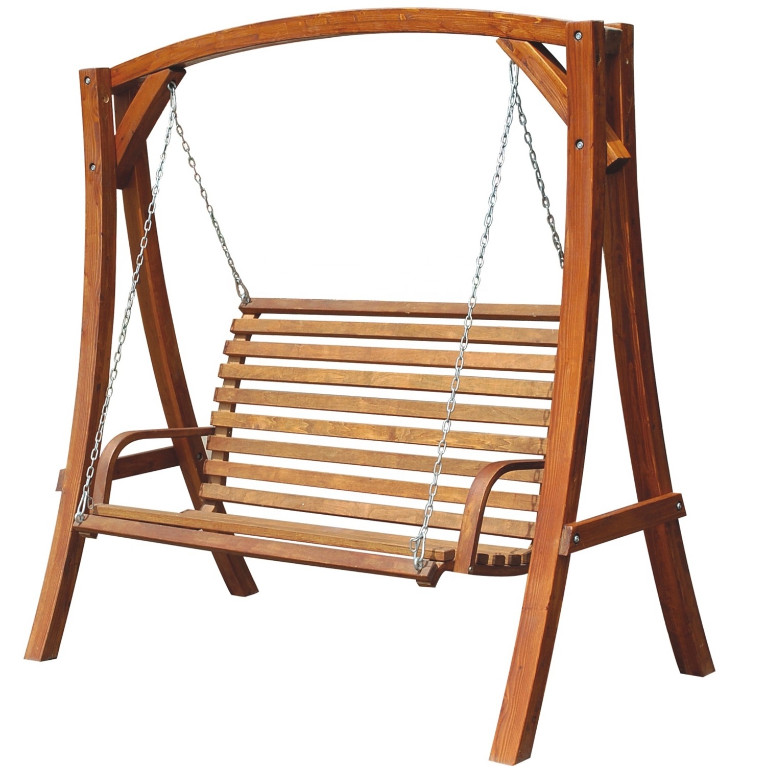 Outdoor garden patio 2 Seat  wooden Swing Chair,