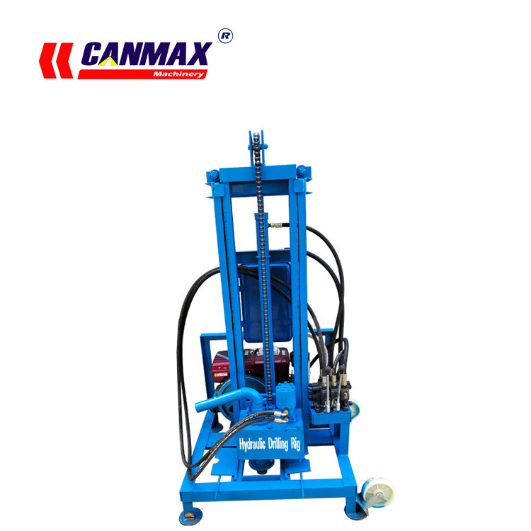 Portable Mini Borehole Equipment Drilling Rig Water Well Drilling and Rig Machine Diesel Engine Underground Water Pump Machine