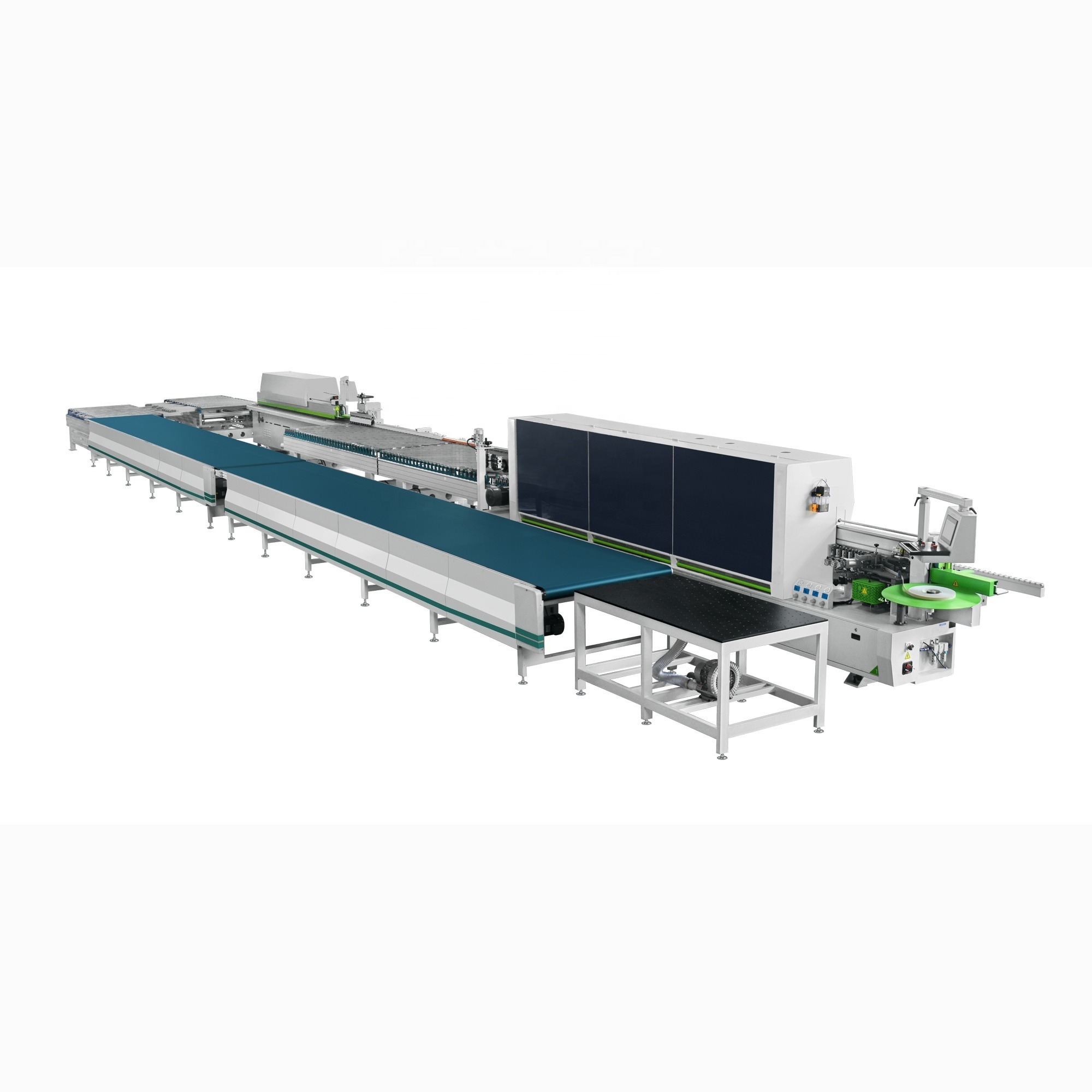 CANMAX Manufacturer Automatic Wood Process Transportation Feeding Power Belt Roller Conveyor Machine Woodworking Production Line