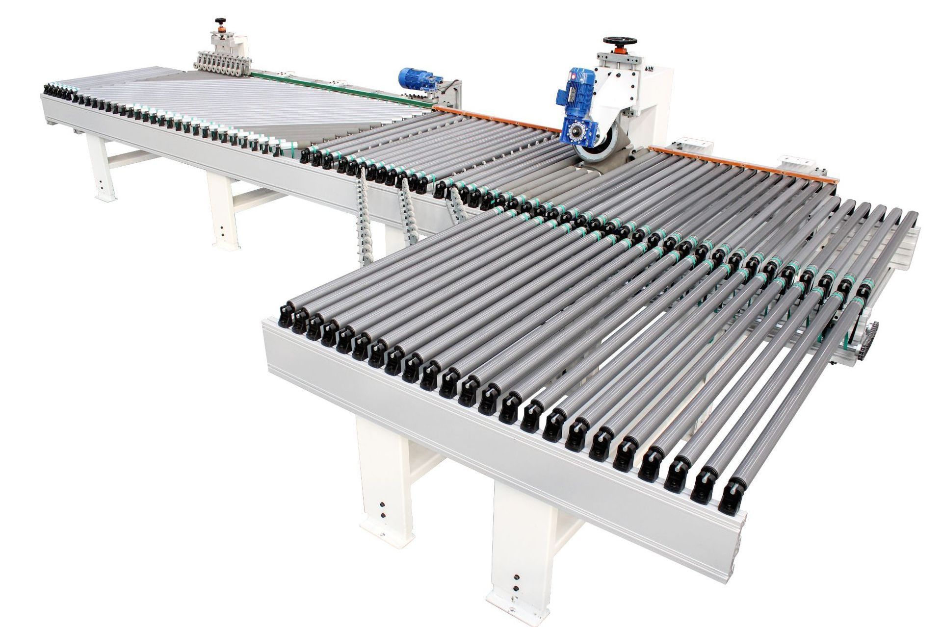 CANMAX Manufacturer Automatic Wood Process Transportation Feeding Power Belt Roller Conveyor Machine Woodworking Production Line