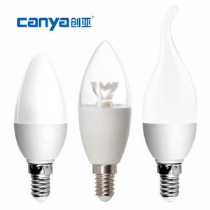 Raw Material Chandelier Light Bulb E14 E27 E26 B22 Candle Led Bulb White Warm Color Candelabra Led Candle Bulb